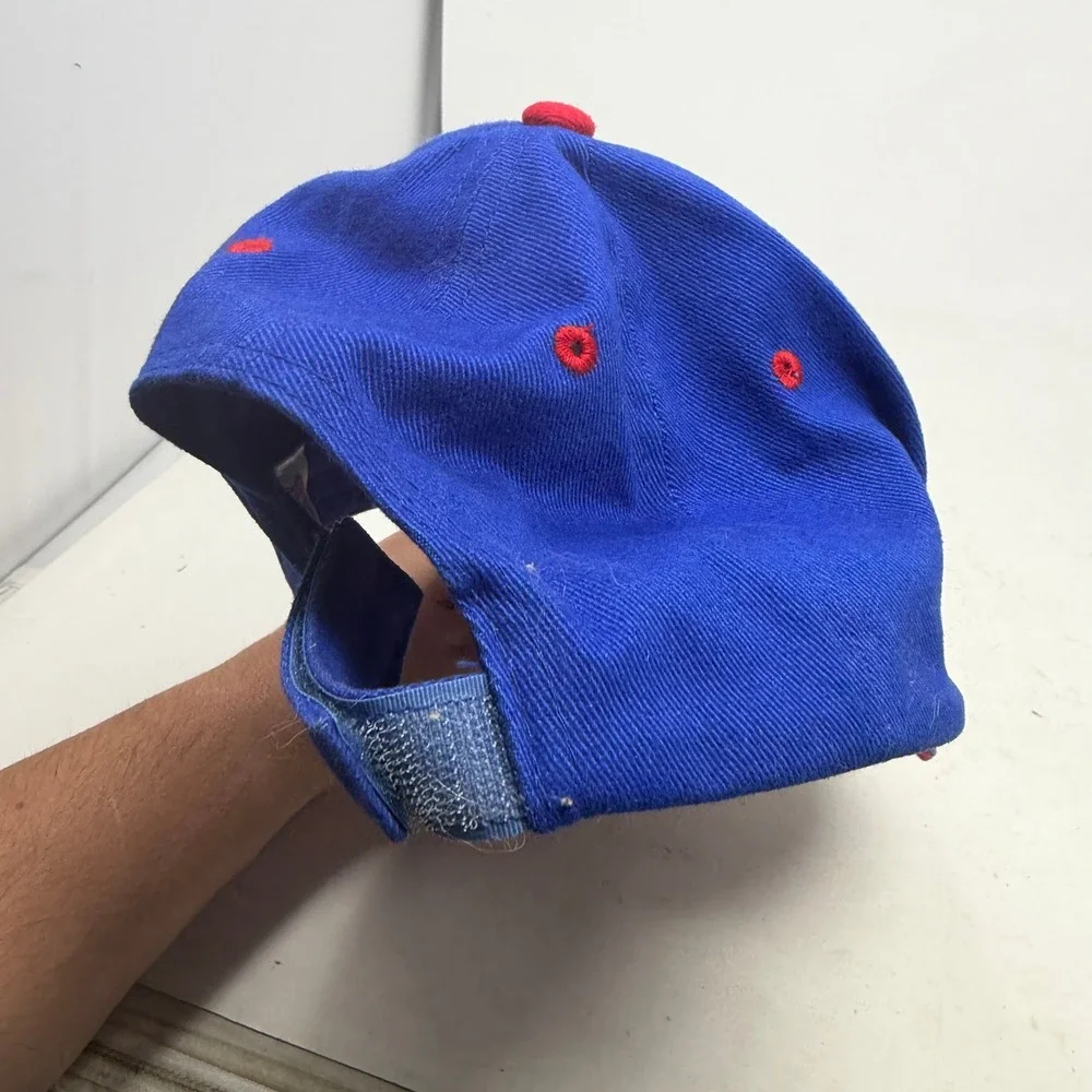 Kansas Jayhawks Hat Mens OSFA Blue NCAA Basketball Signatures EUC